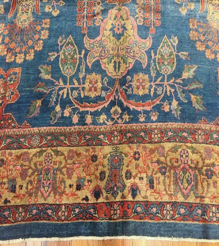 Blue Antique Persian Sultanabad Rug For Sale at 1stdibs