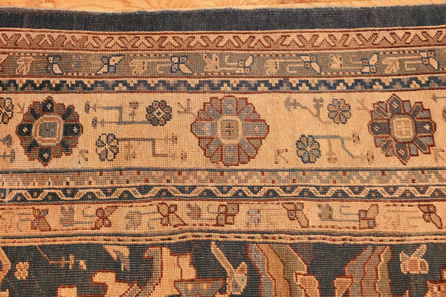 Hand-Knotted Decorative Antique Turkish Oushak Rug