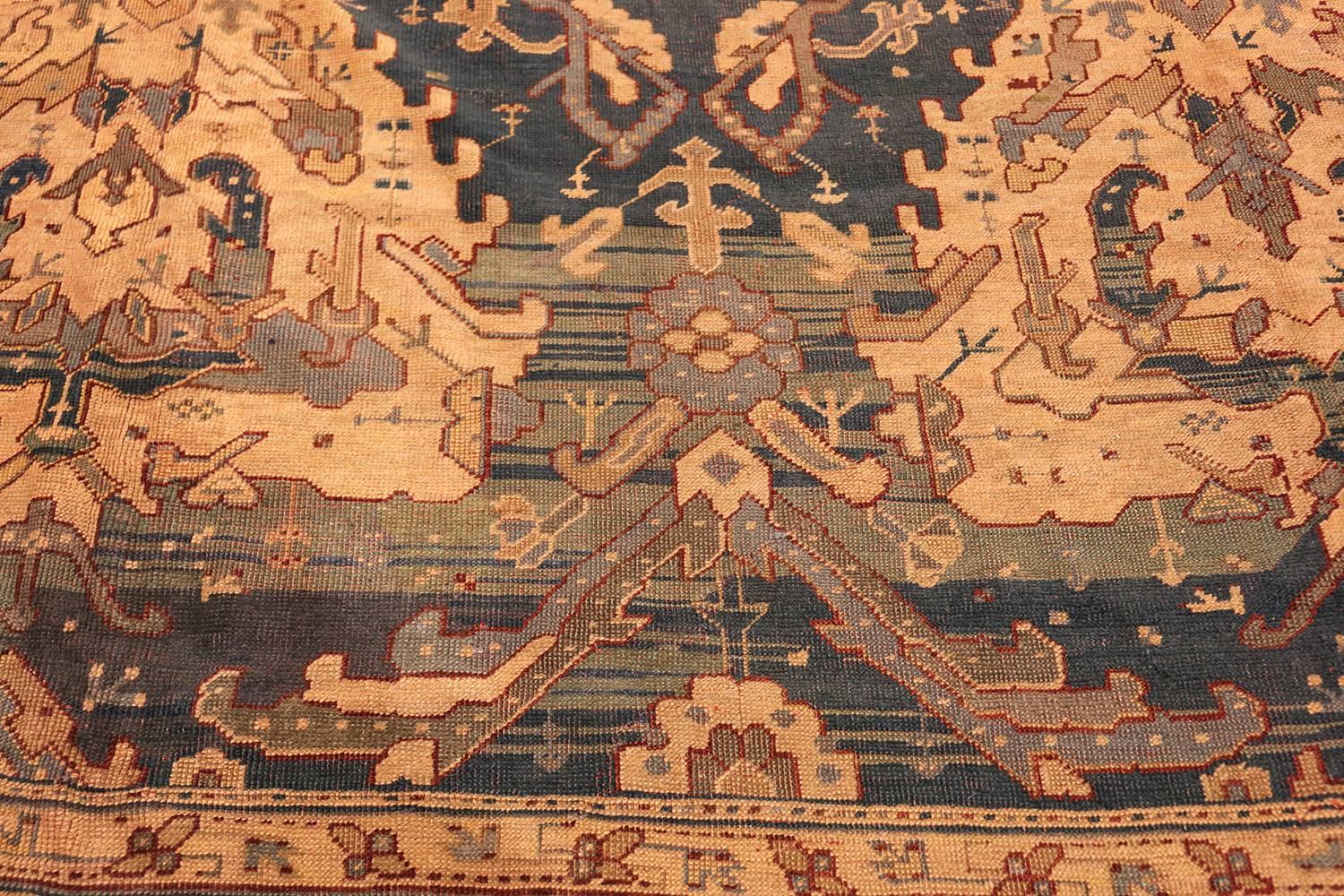 Decorative Antique Turkish Oushak Rug In Good Condition In New York, NY
