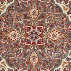 Fine Silk and Wool Antique Persian Tehran Rug