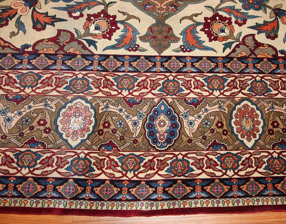 Other Fine Silk and Wool Antique Persian Tehran Rug