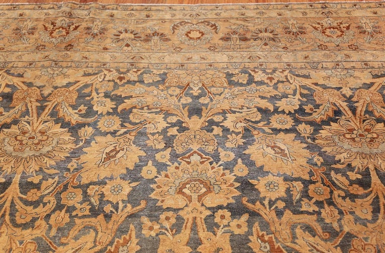 Fine Antique Light Blue Background Persian Kerman Rug at 1stDibs