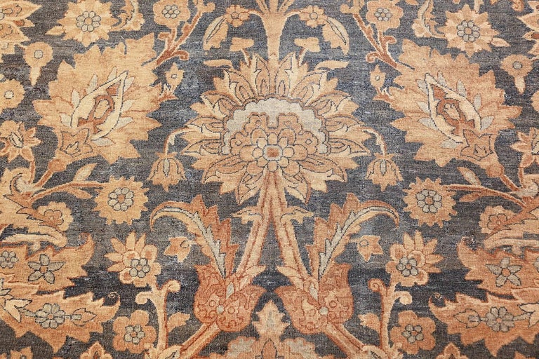 Fine Antique Light Blue Background Persian Kerman Rug at 1stDibs