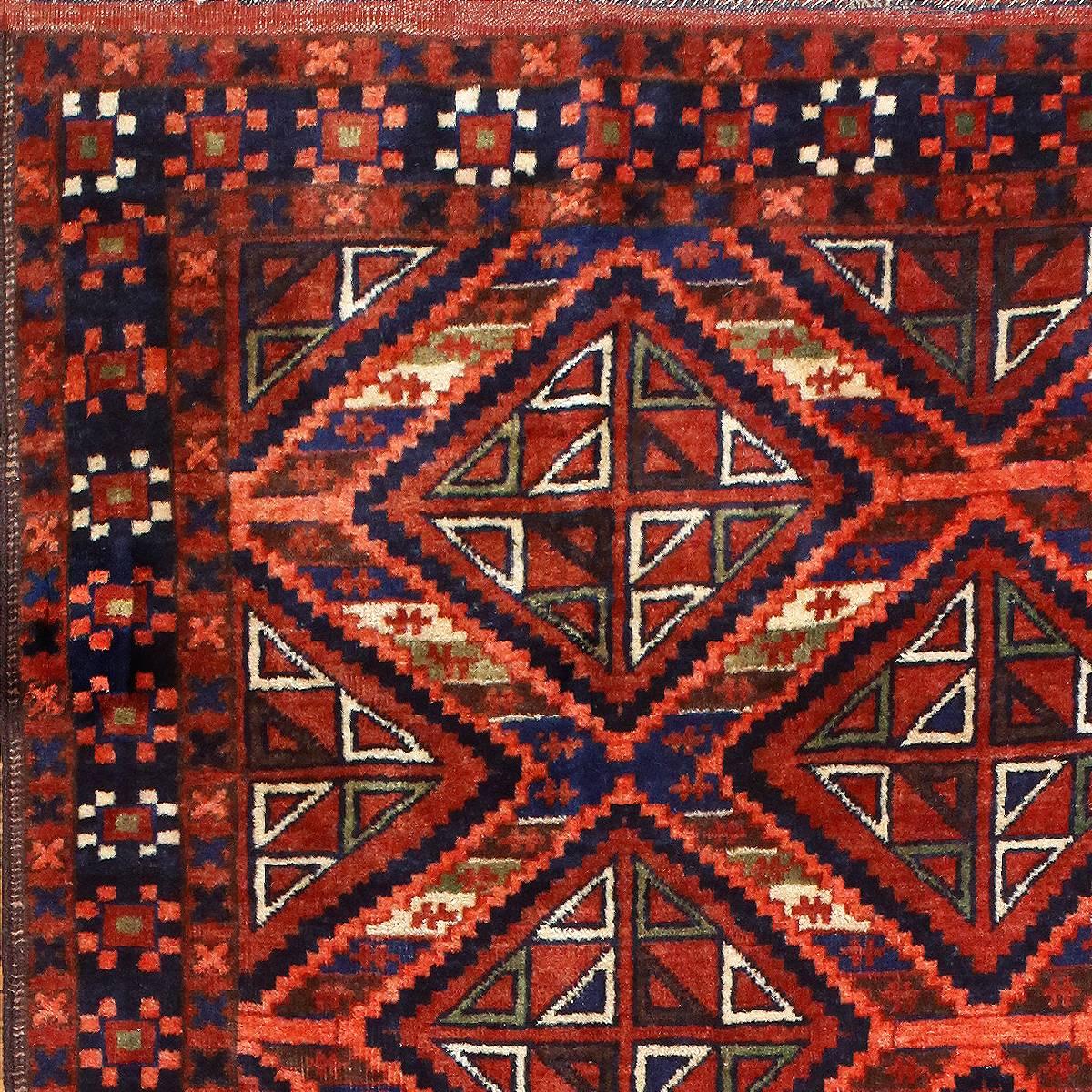 Tribal Antique Afghan Rug