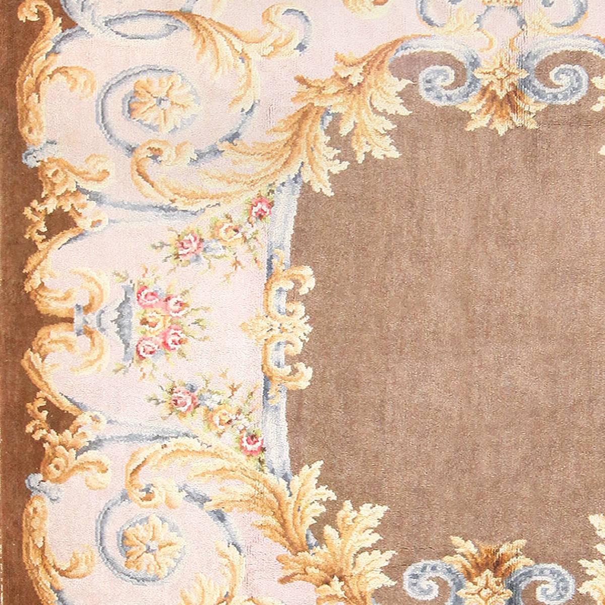 Aubusson Large Antique Savonnerie French Rug. Size: 10 ft 2 in x 17 ft (3.1 m x 5.18 m)