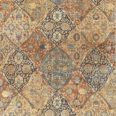 Large Garden Design Antique Persian Kerman Rug. Size: 12 ft 10 in x 18 ft 4 in