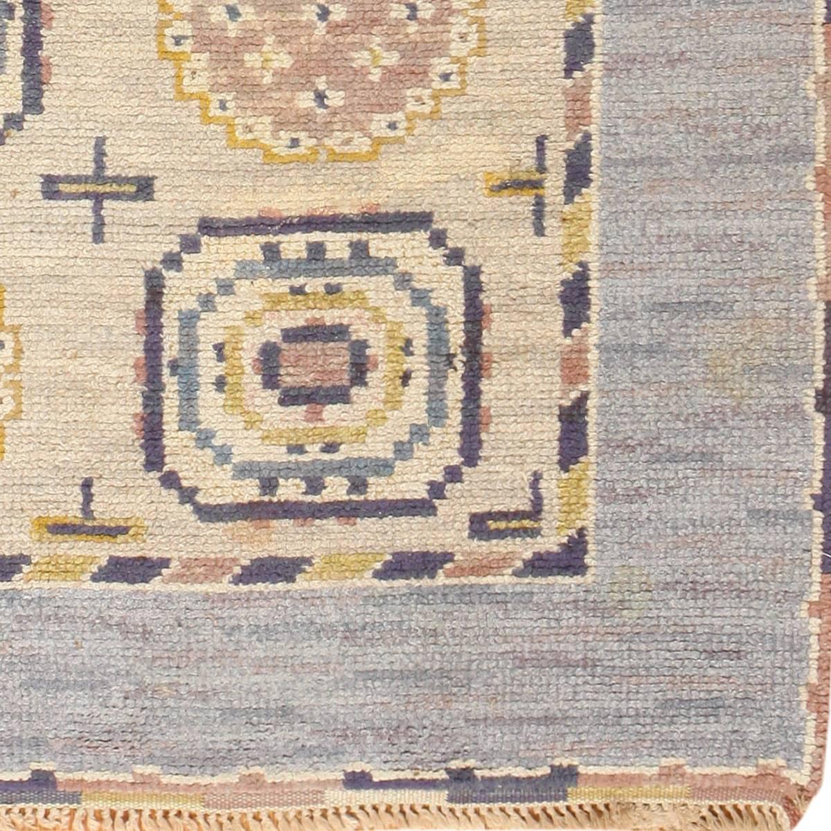 Hand-Knotted Vintage Swedish Pile Rug by Marta Maas-Fjetterström