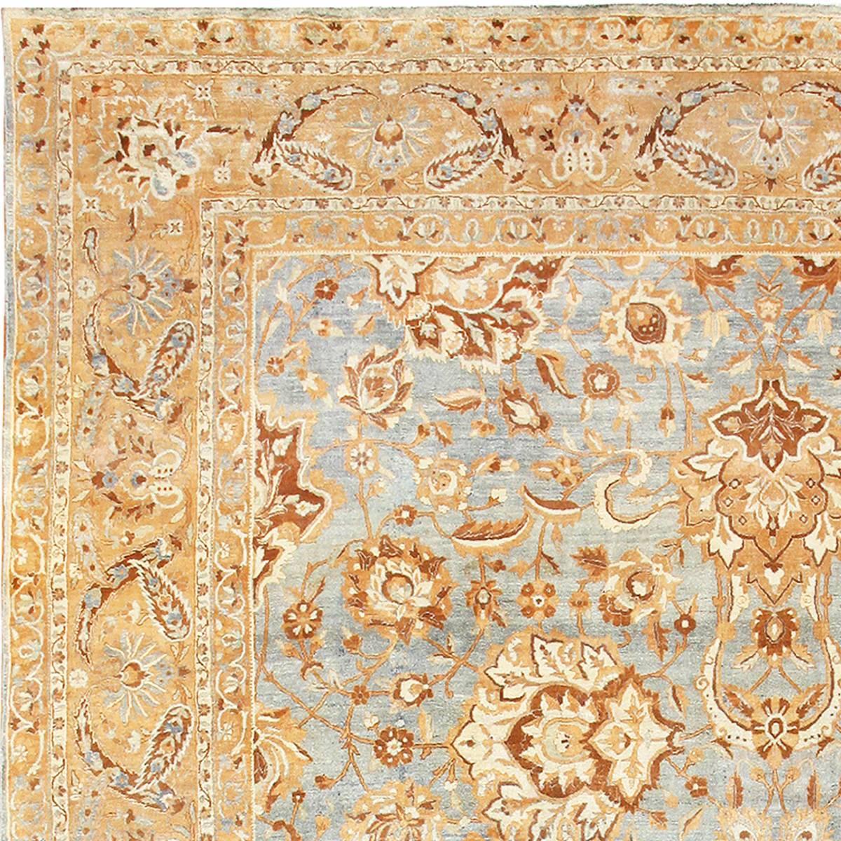 Large Light Blue Persian Kerman Rug For Sale at 1stdibs