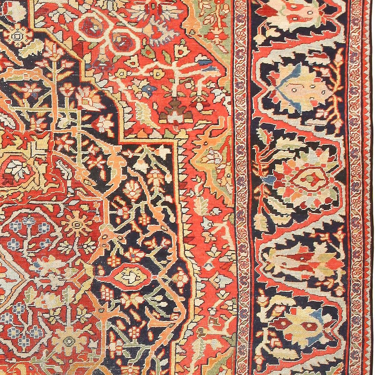 Sarouk Farahan Antique Persian Farahad Sarouk Rug