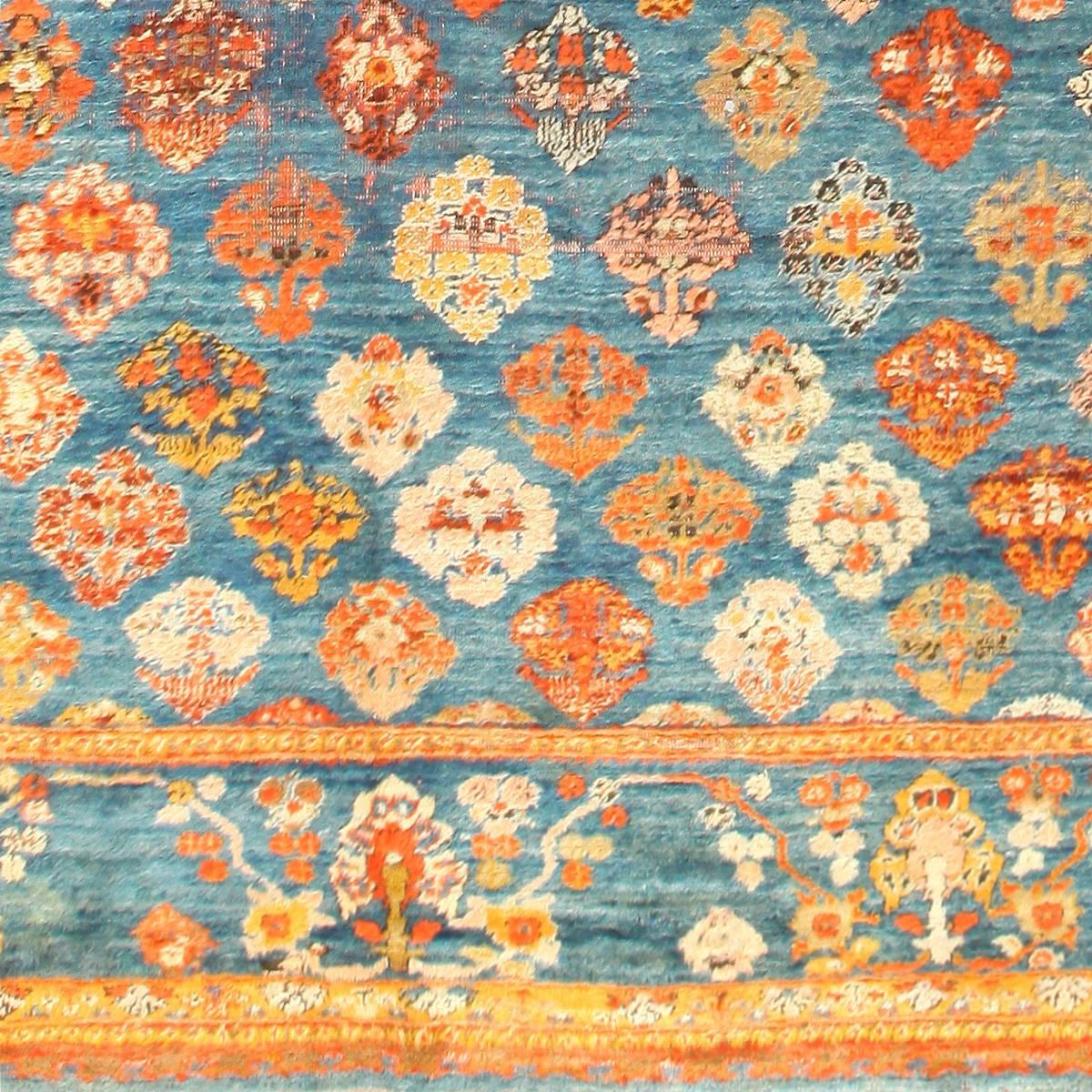 Hand-Knotted Breathtaking Light Blue Angora Oushak Rug