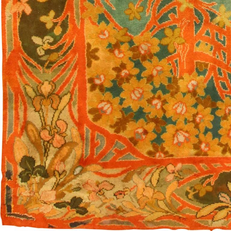 Antique Art Nouveau Donegal Rug For Sale at 1stdibs