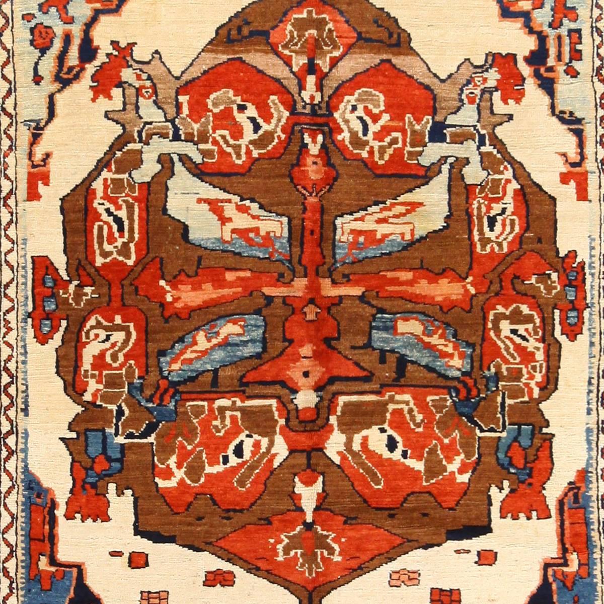 The carpets of Northwest Persia are in a class of their own. Prized for their strong geometric style, fine construction and rich colors, the carpets of Heriz, Serapi and Bakshaish are regional cousins that share mutual origins.

These northwestern