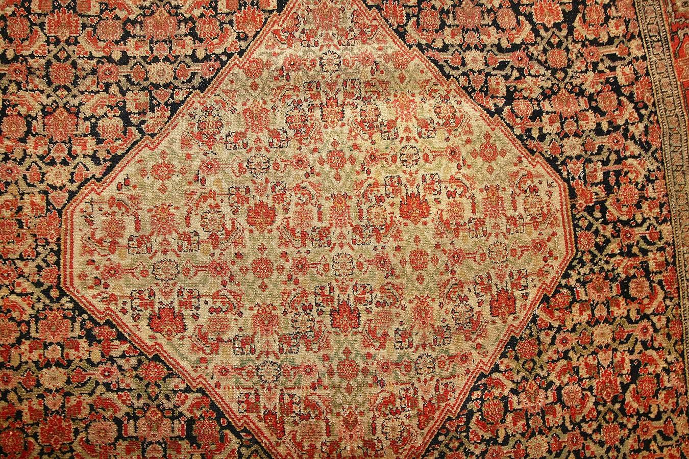 Hand-Knotted Antique Persian Senneh Runner. Size: 3 ft 10 in x 19 ft 2 in (1.17 m x 5.84 m)