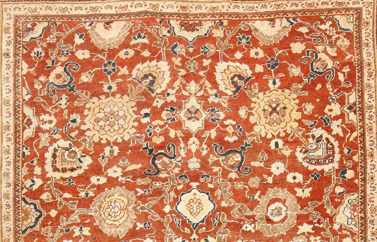 19th Century Oversized Antique Persian Sultanabad Rug. Size: 12 ft 3 in x 23 ft 5 in 
