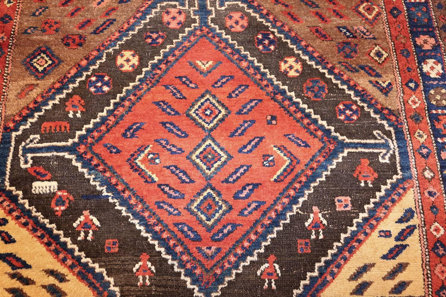 Wool Beautiful Antique Persian Tribal Rug