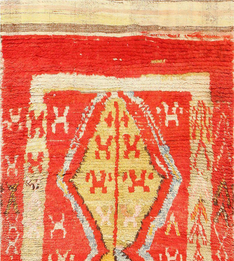 Rare Antique Tribal and Collectible Turkish Yuruk Rug, Country Of Origin / Rug Type: Turkish Rug, Circa Date: 1900 – Size: 3 ft 5 in x 7 ft 9 in (1.04 m x 2.36 m)

This antique Turkish rug offers a vivid red design, not dulled by the passing of