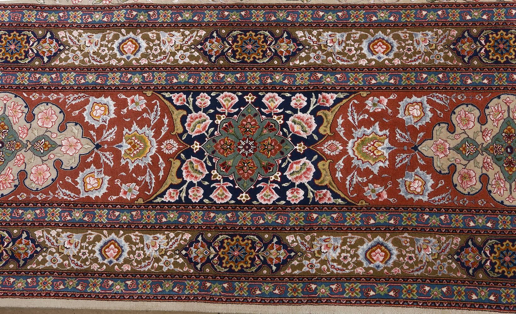Wool Fine Vintage Tabriz Persian Rug