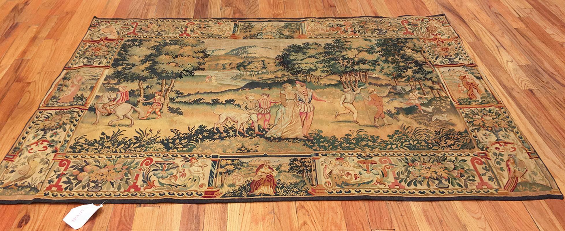 Antique Tapestry from Belgium In Excellent Condition In New York, NY