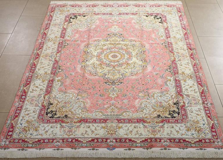 Fine Shadkam Vintage Tabriz Persian Rug For At 1stdibs Hand Knotted Fine Shadkam Vintage Tabriz Persian Rug For