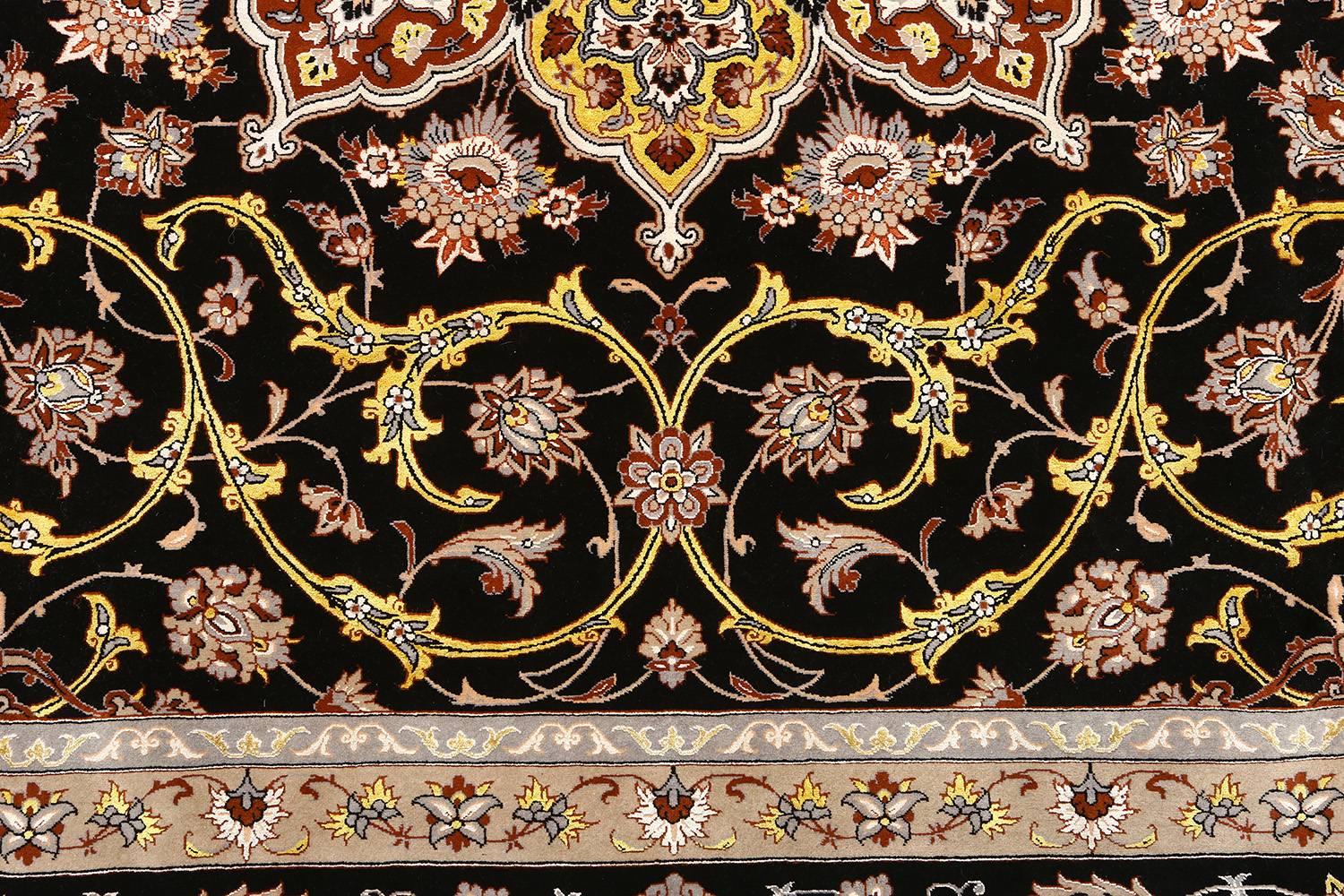 Tabriz Square Vintage Isfahan Persian Rug