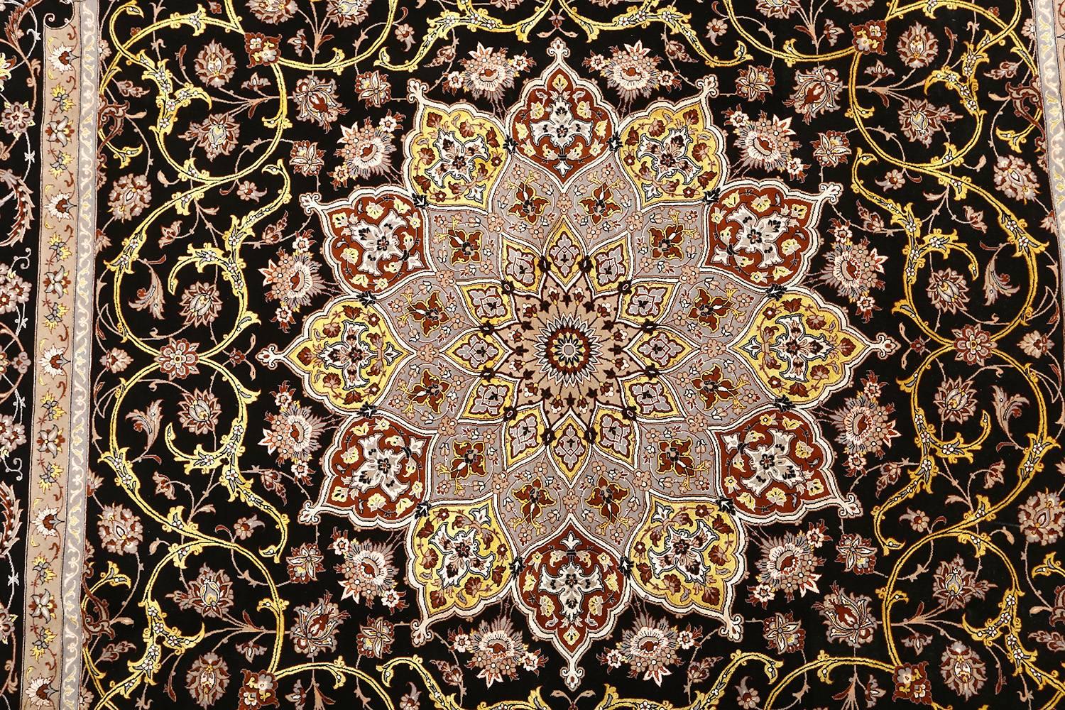 Square Vintage Isfahan Persian Rug 1