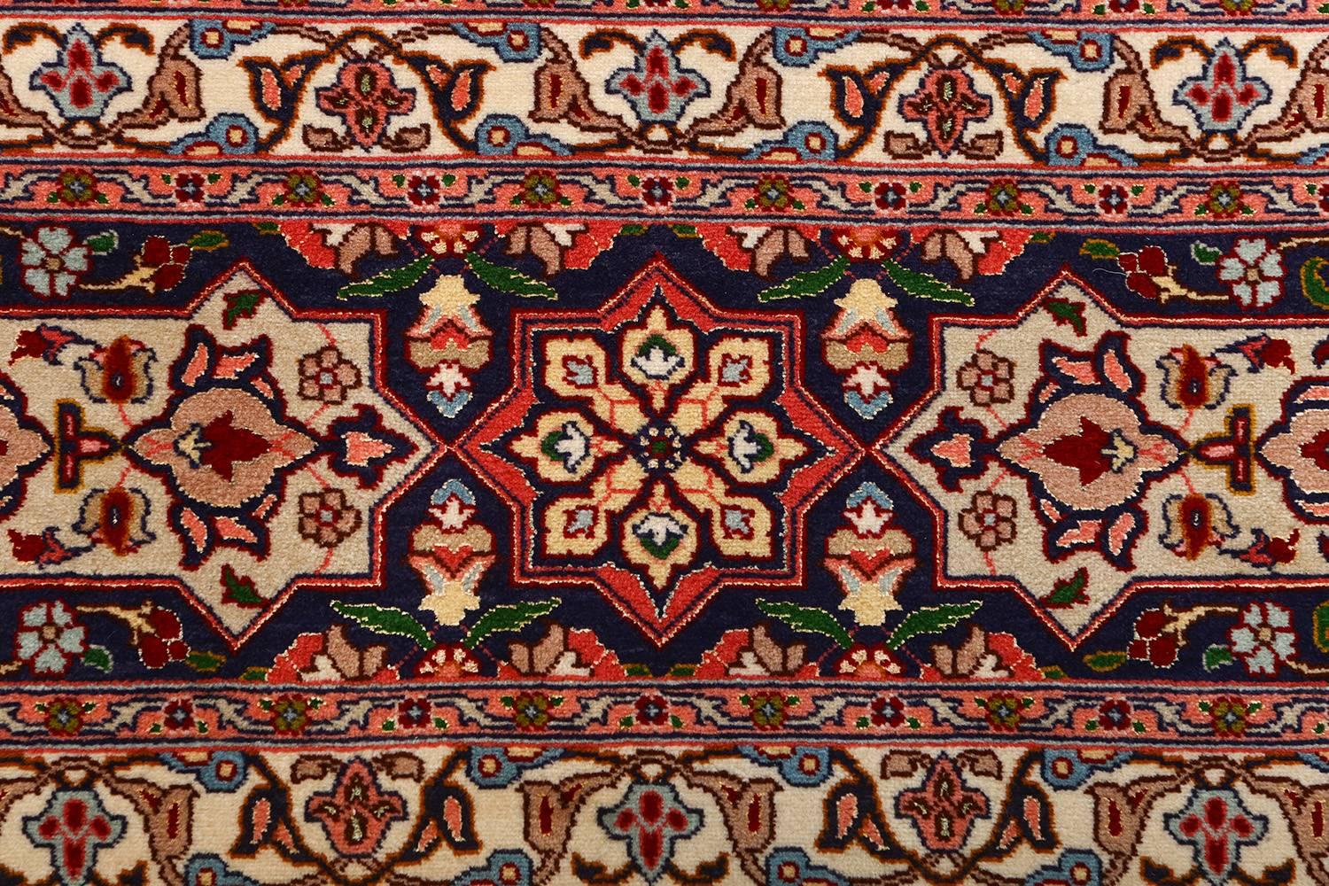 Hand-Knotted Vintage Tabriz Persian Rug