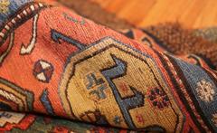 Antique Dragon Soumak Caucasian Rug