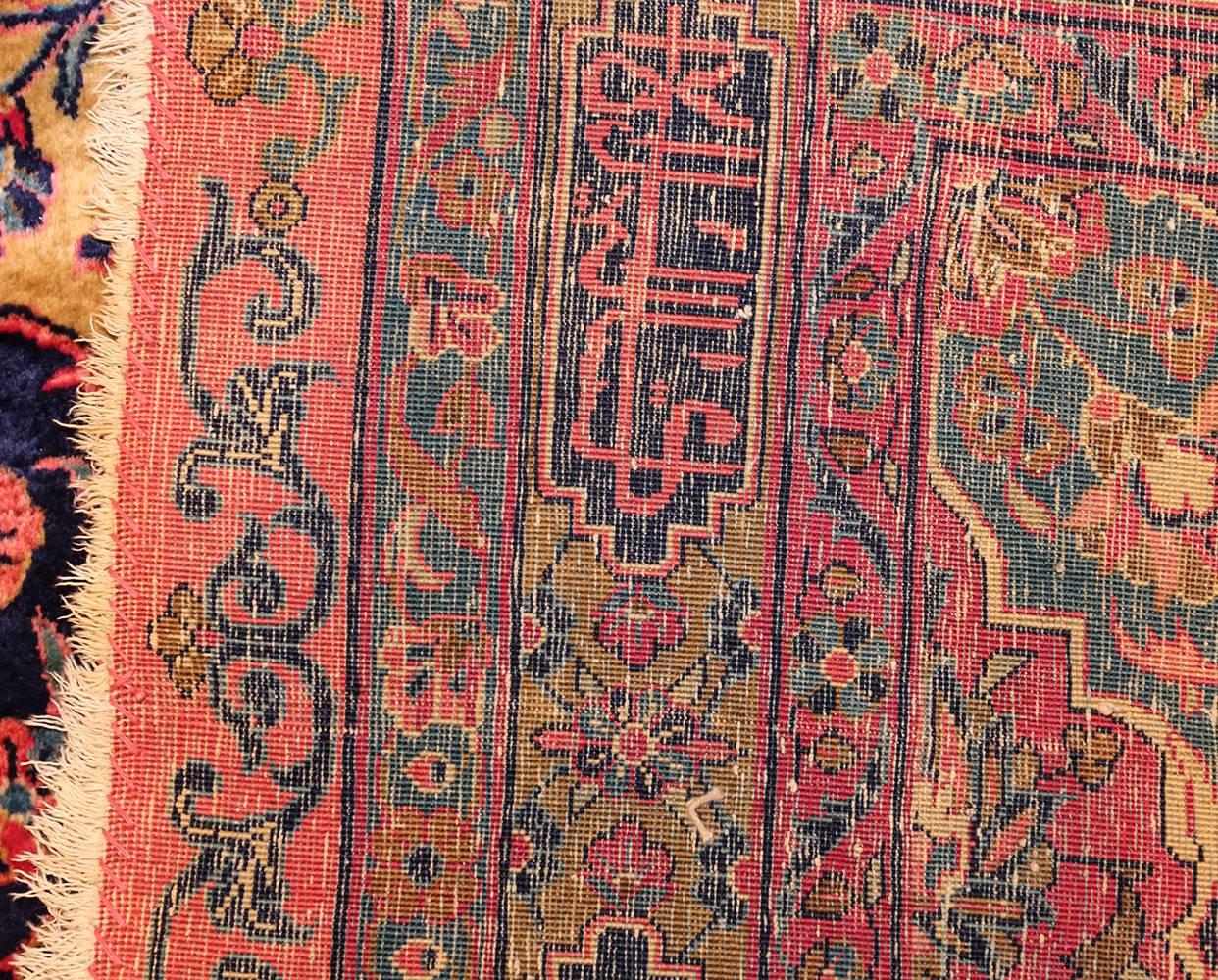 20th Century Oversized Antique Kashan Persian Rug. Size: 13 ft 5 in x 21 ft 7 in 