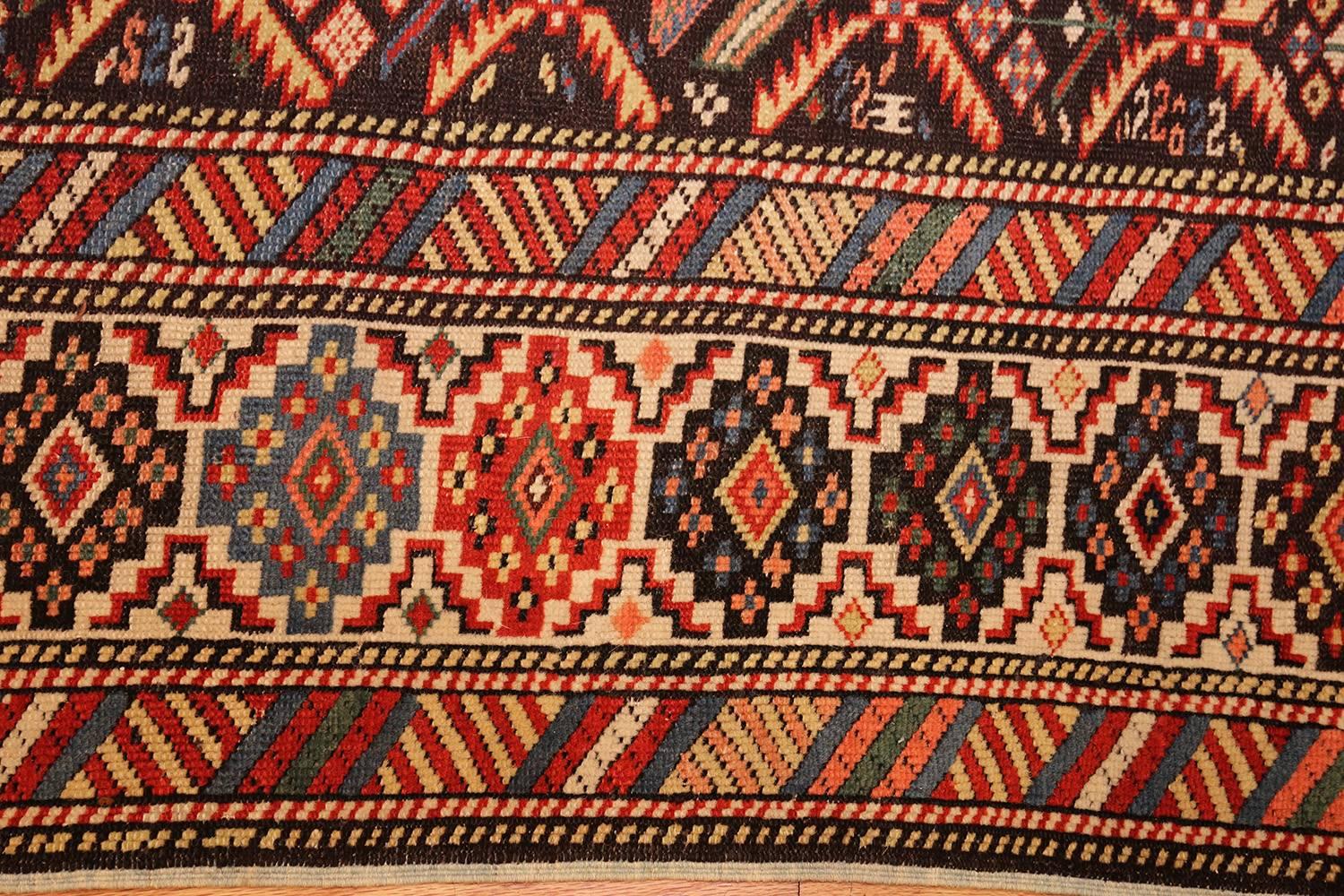 Hand-Knotted Antique Shirvan Caucasian Rug Runner