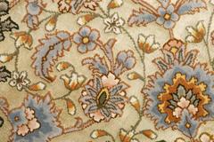 Round Vintage Tabriz Persian Rug