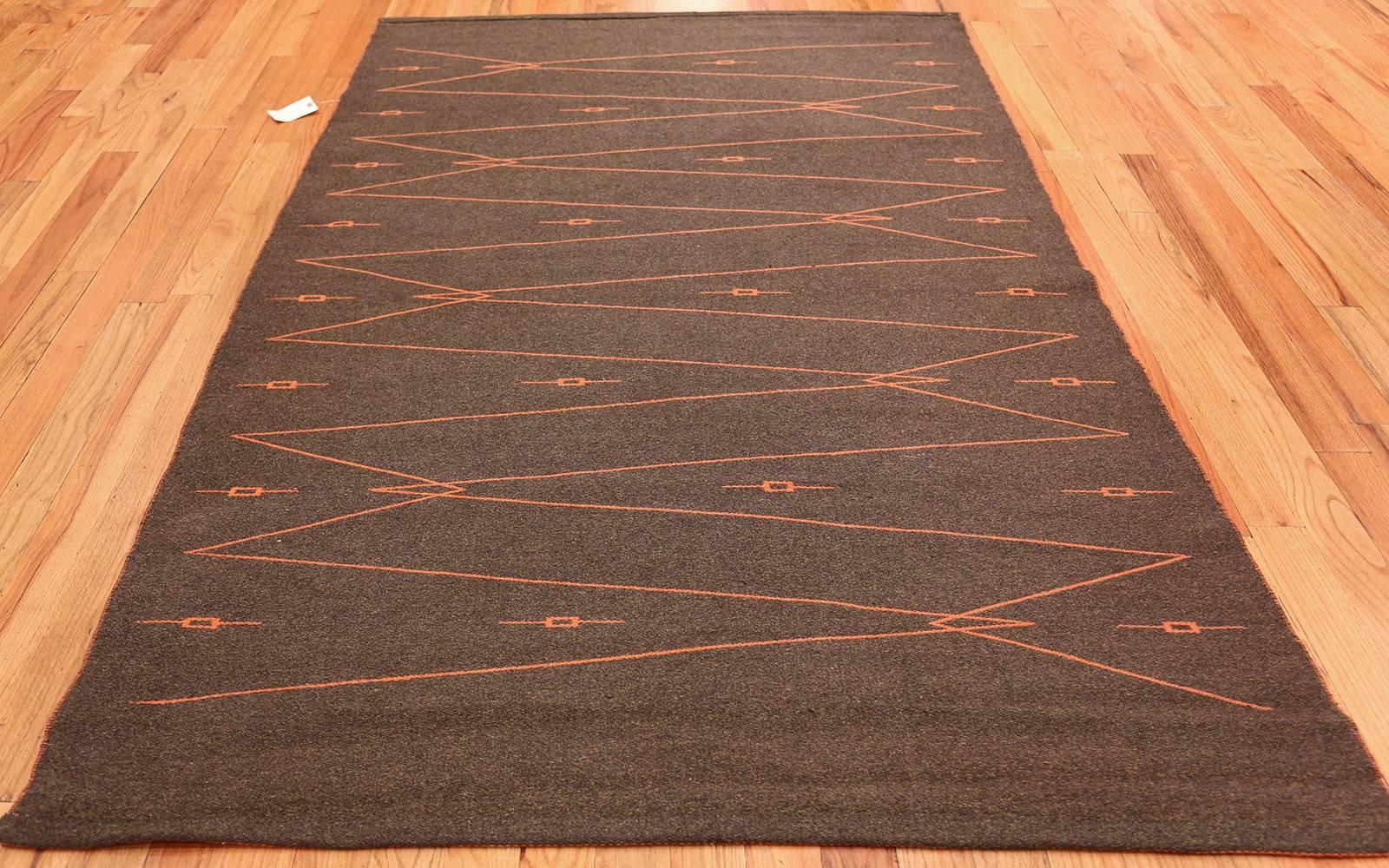 Wool Double Sided Scandinavian Kilim Rug by Mattokutomo Oy. Size: 5 ft 2 in x 8 ft 