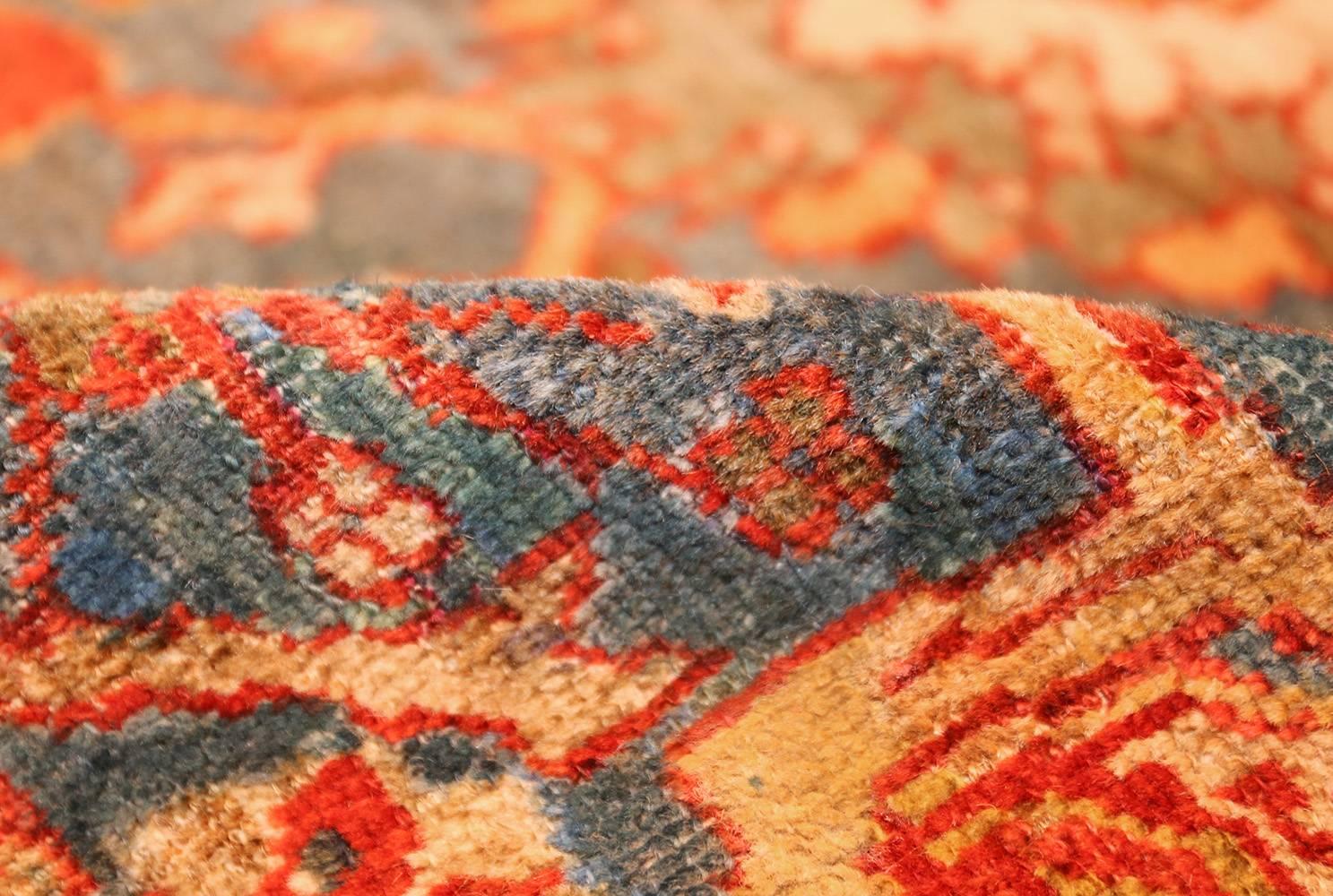 Large Blue Background Sultanabad Persian Rug at 1stDibs