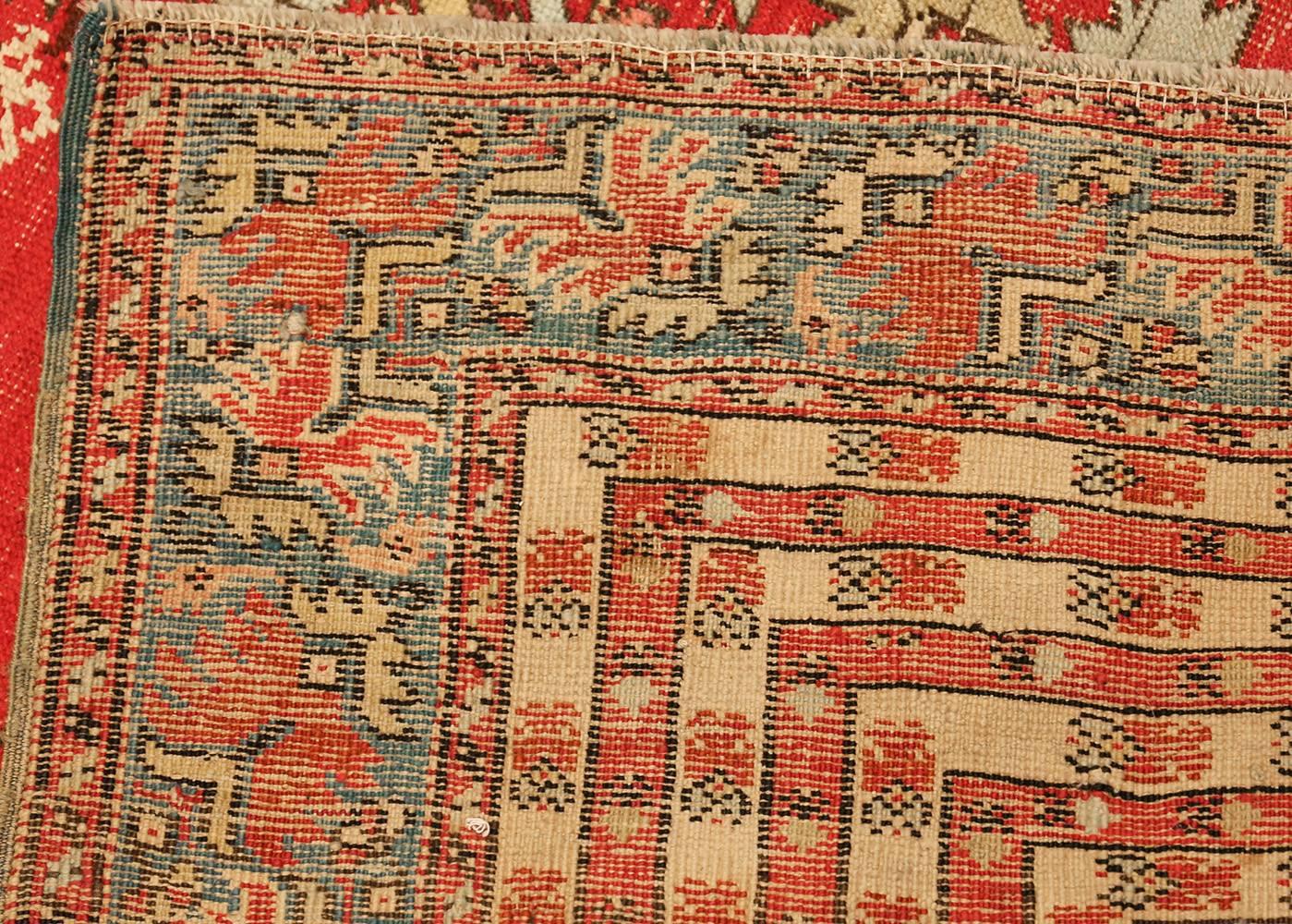 Wool Small Size Antique Ghiordes Turkish Rug
