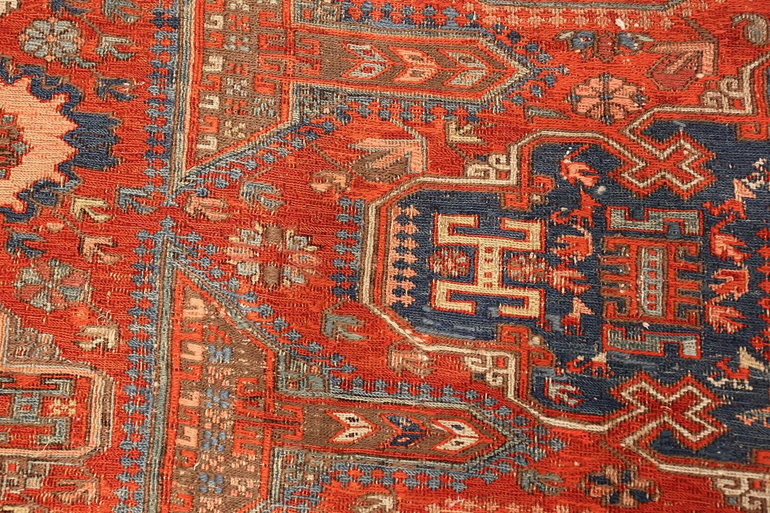 Sumak Antique Red Soumak Caucasian Rug