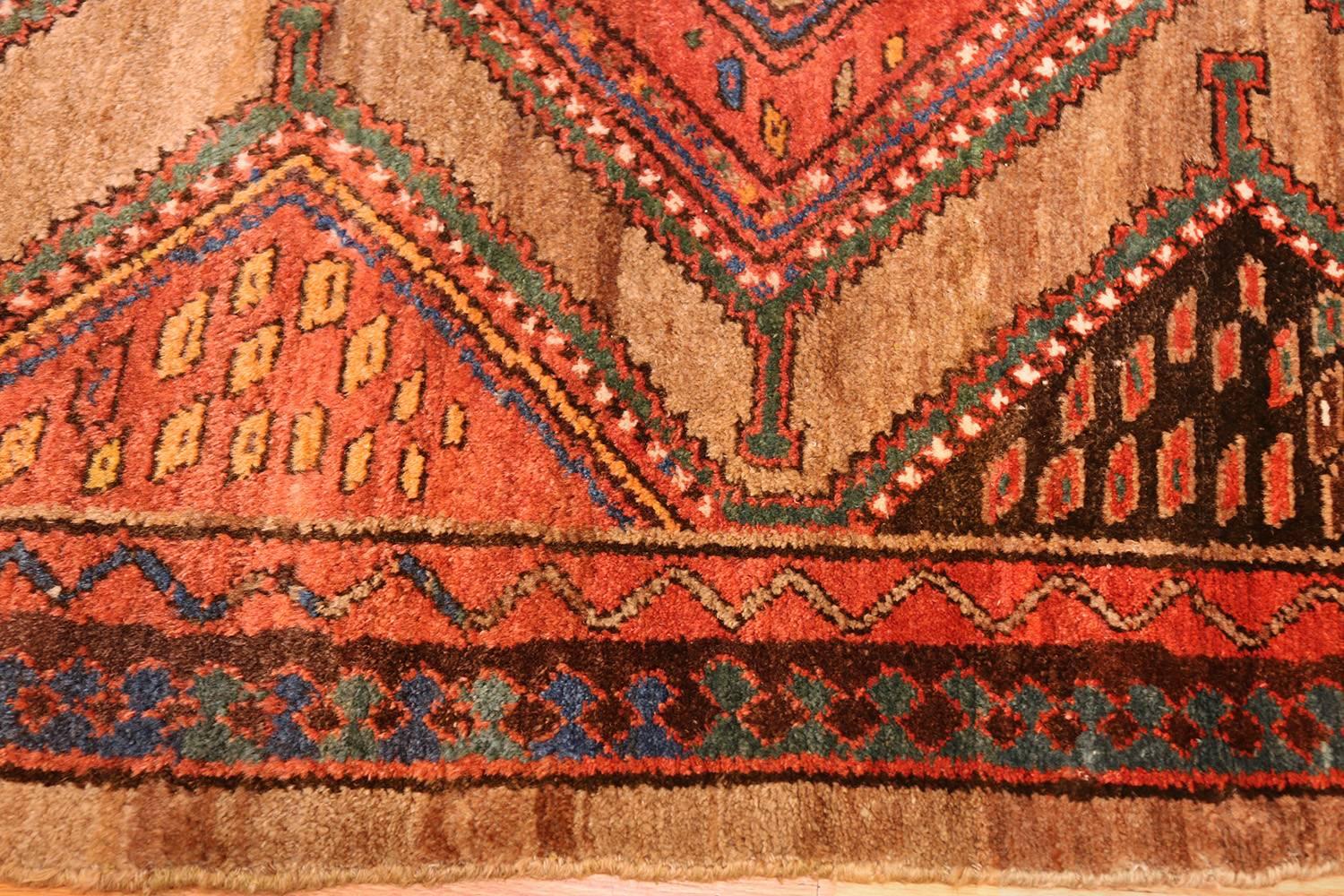 Hand-Knotted Antique Tribal Kurdish Persian Rug Runner