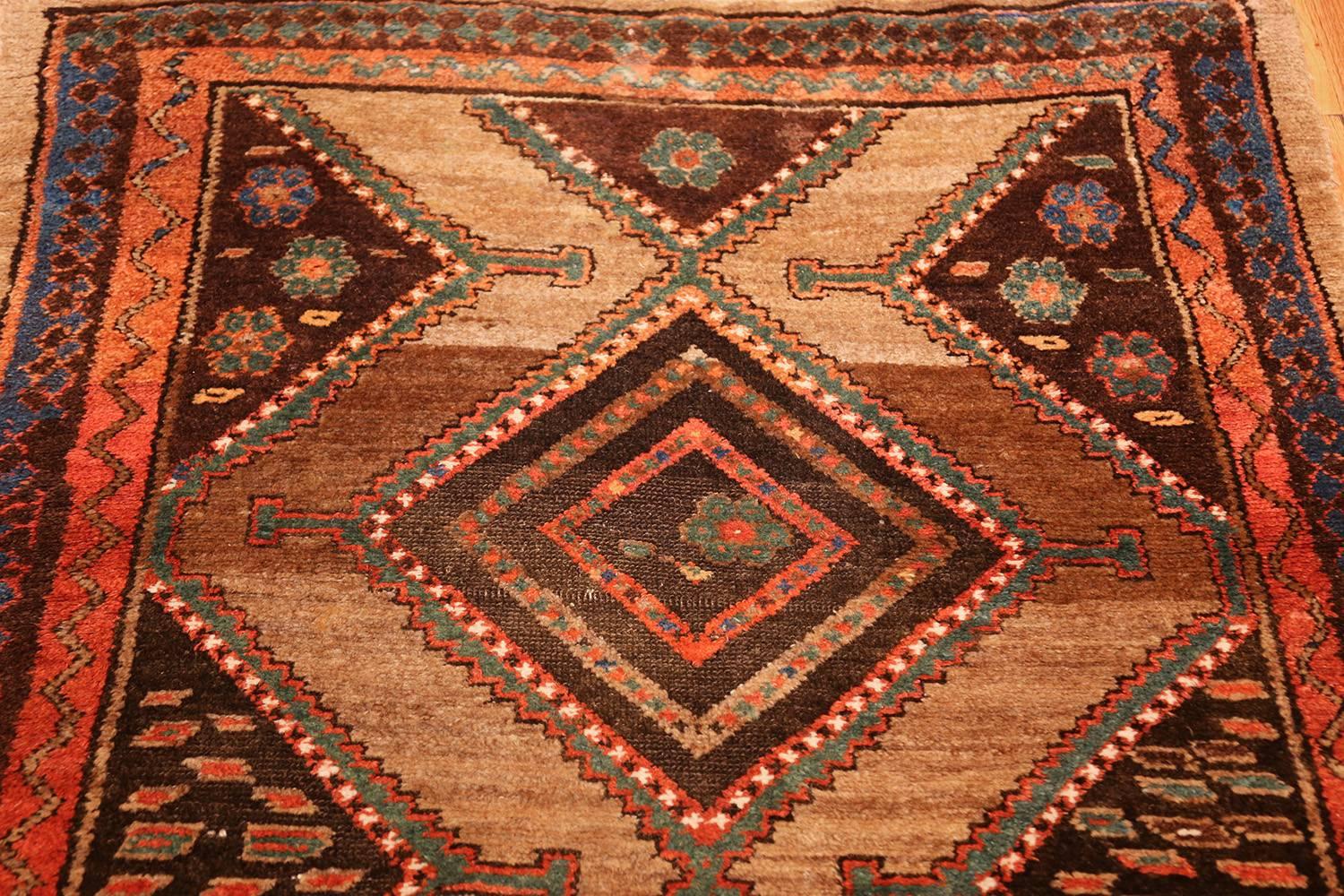 Antique Tribal Kurdish Persian Rug Runner In Good Condition In New York, NY