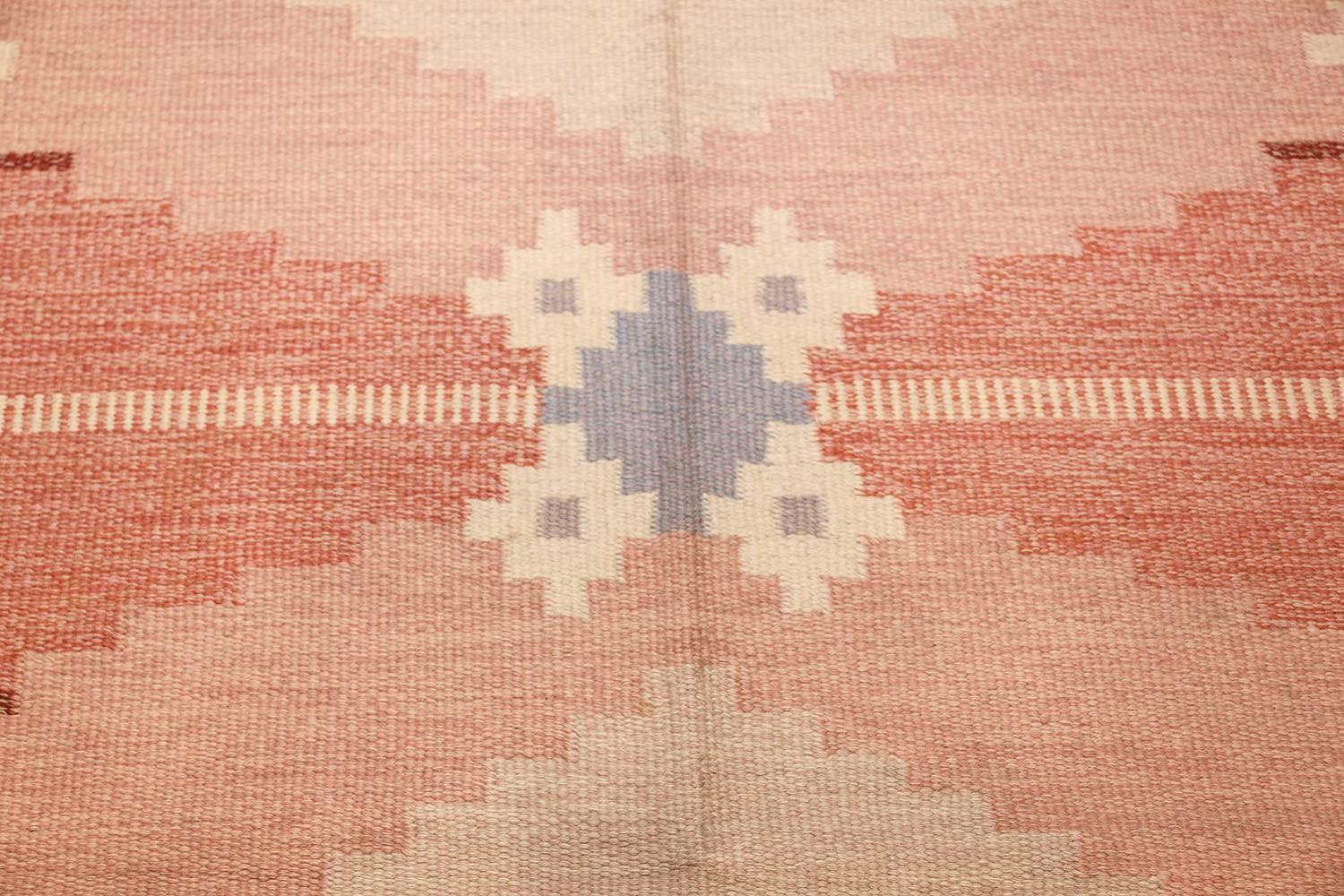 Hand-Knotted Vintage Swedish Rug by Ingegerd Silow