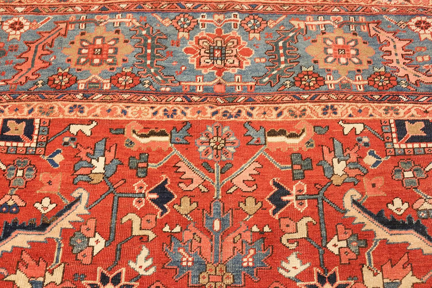 Antique Oriental Room Size Persian Heriz Rug 1