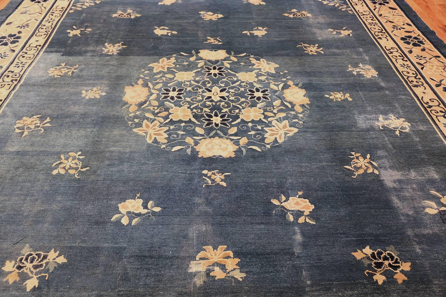 Wool Antique Blue Chinese Rug