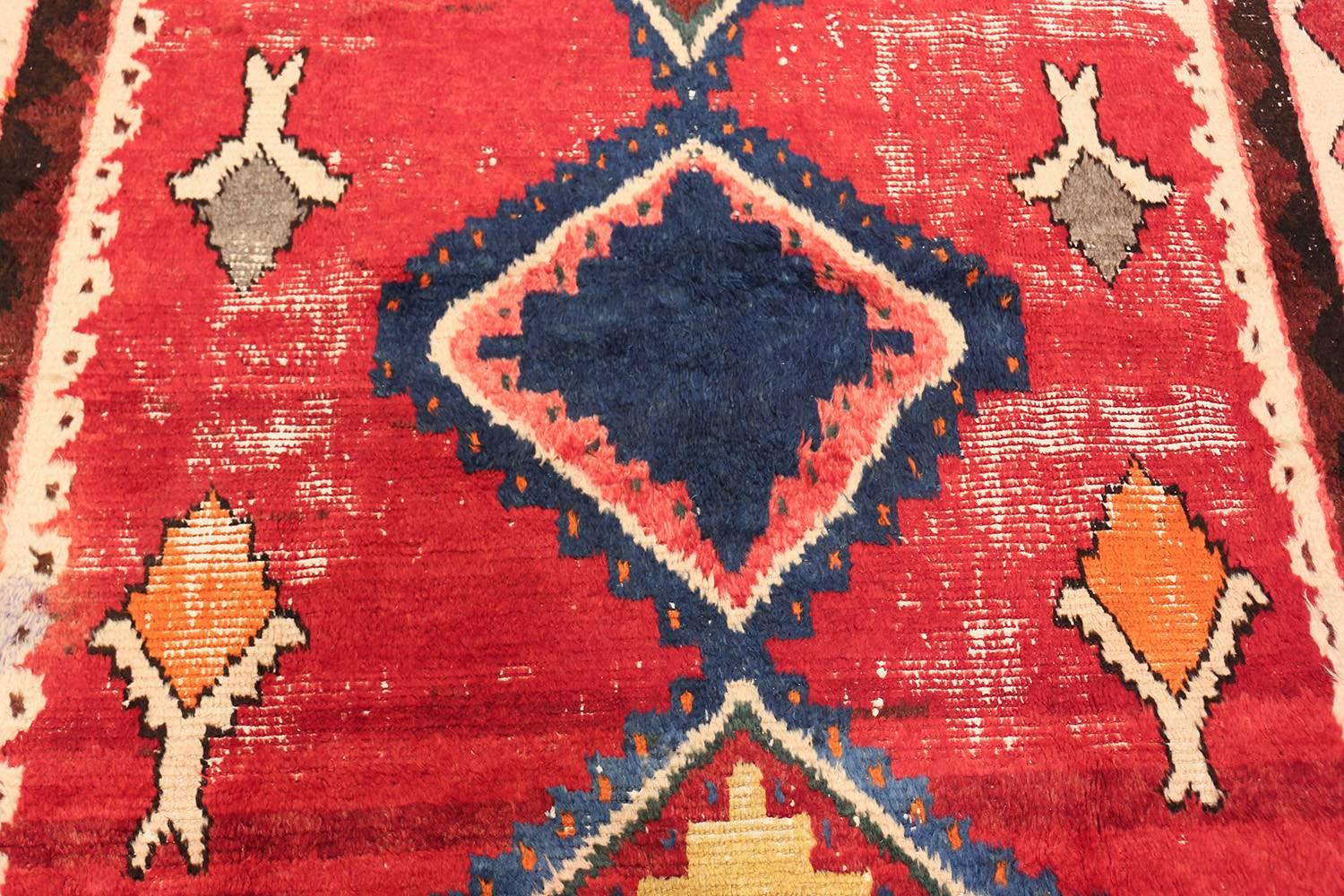 Tribal Colorful Shabby Chic Vintage Persian Gabbeh Rug