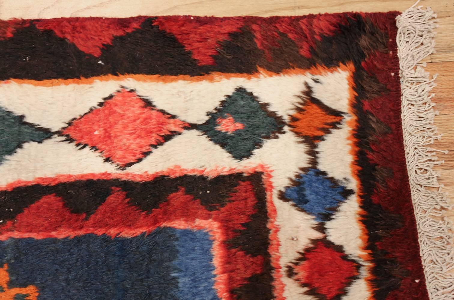 Colorful Shabby Chic Vintage Persian Gabbeh Rug 1
