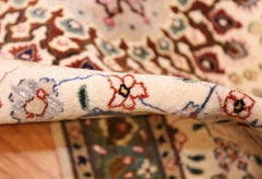 Wool and Silk Tabriz Persian Runner Rug