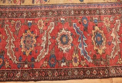 Yellow Background Square Antique Sultanabad Persian Rug