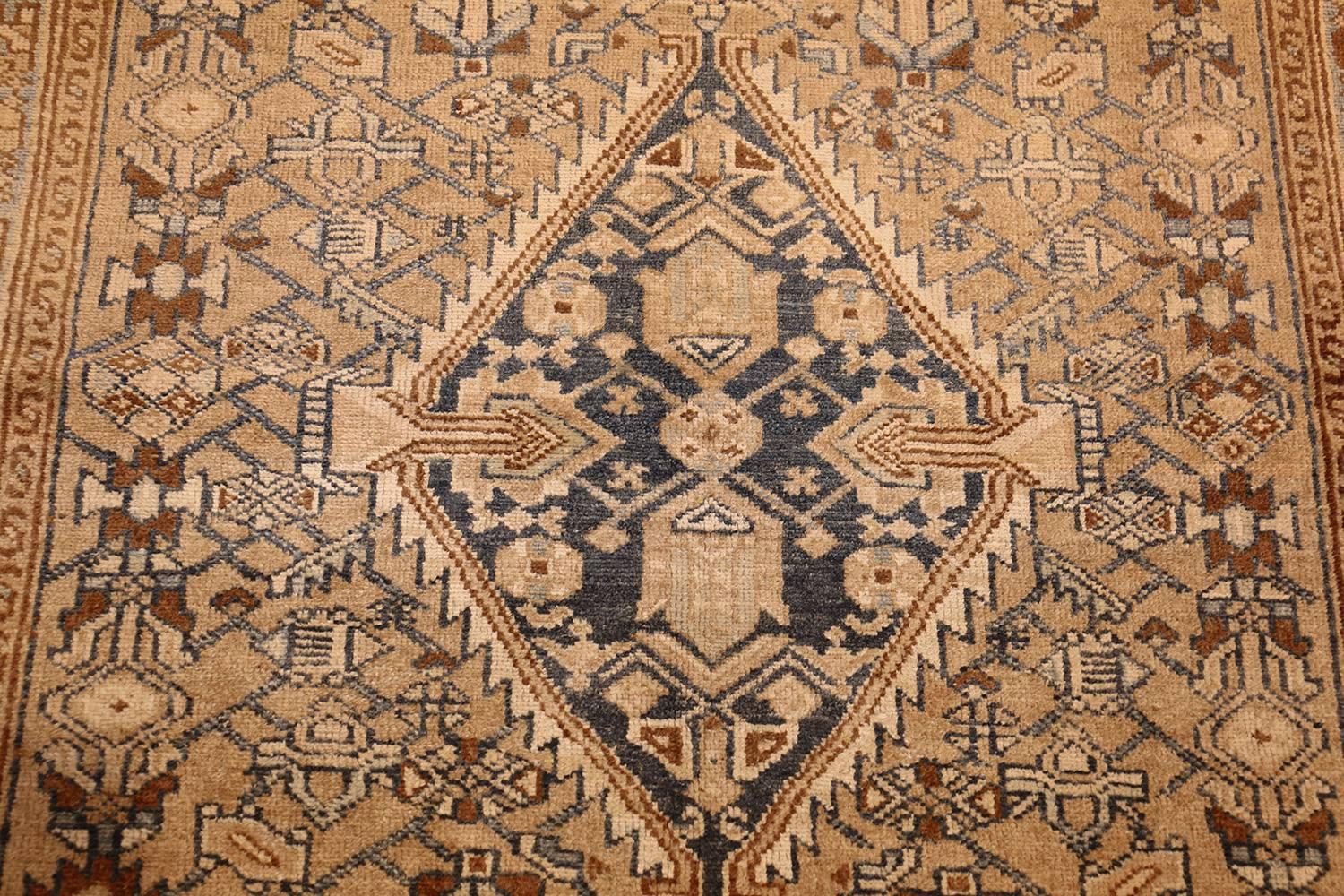 Hand-Knotted Small Tribal Antique Persian Malayer Rug