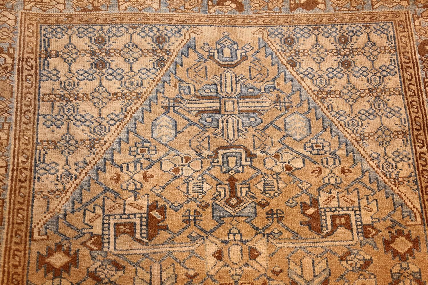 20th Century Small Tribal Antique Persian Malayer Rug