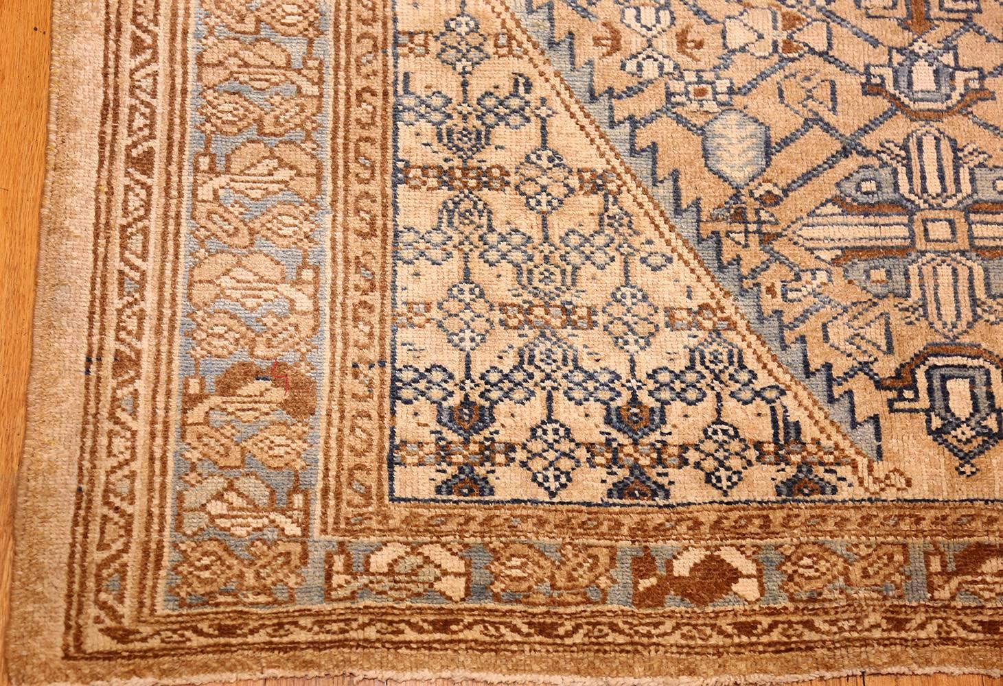 Wool Small Tribal Antique Persian Malayer Rug