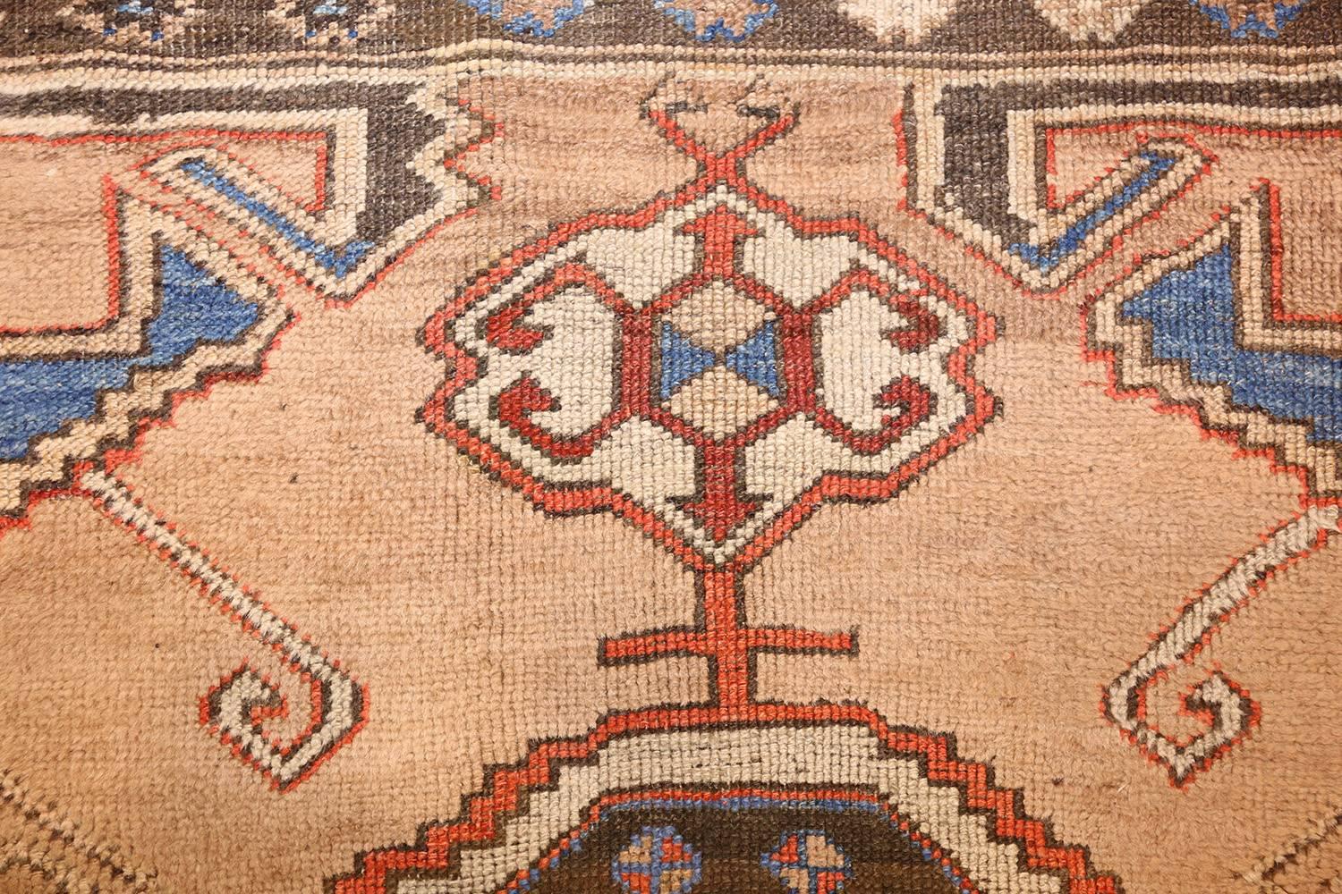 Hand-Knotted Small Scatter Size Tribal Antique Turkish Karapinar Rug