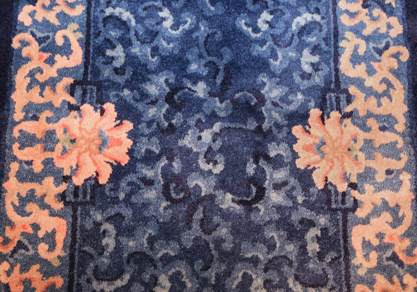 blue vintage area rug