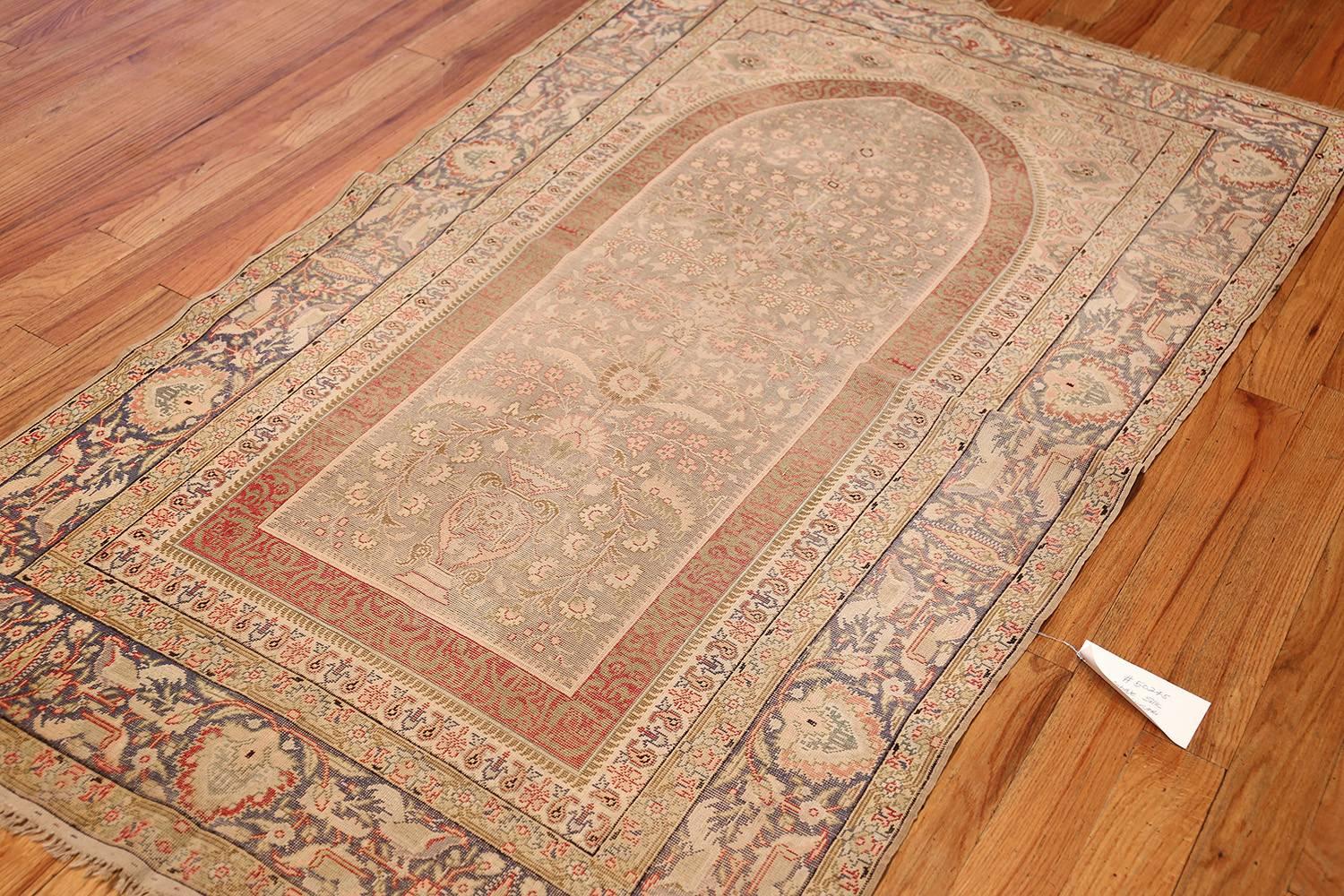 Silk Antique Keysari Turkish Rug. Size: 3 ft 9 in x 6 ft 6 in (1.14 m x 1.98 m) 1