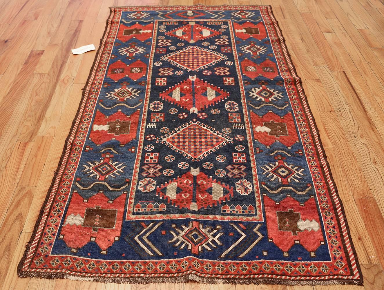 20th Century Small Antique Caucasian Kazak Rug